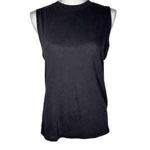 RtA Cashmere Cotton Blend Muscle Tee Dark Grey Size S